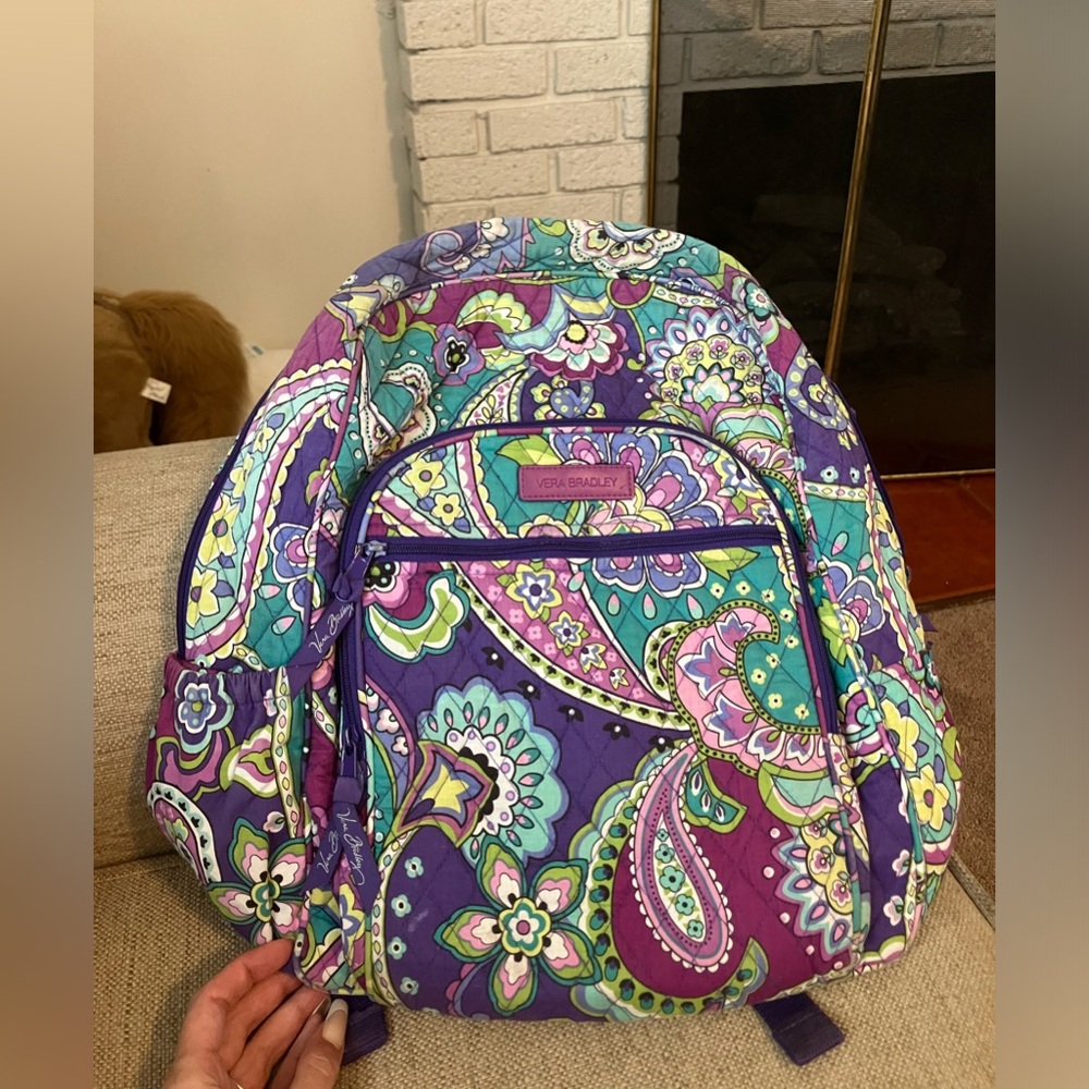 Vera Bradley heather campus backpack purple